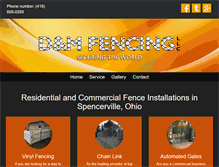 Tablet Screenshot of dm-fencing.com